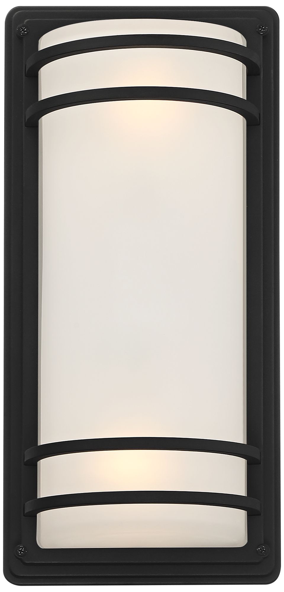 Image 2 Habitat 16" High Black and Opal Glass Wall Sconce
