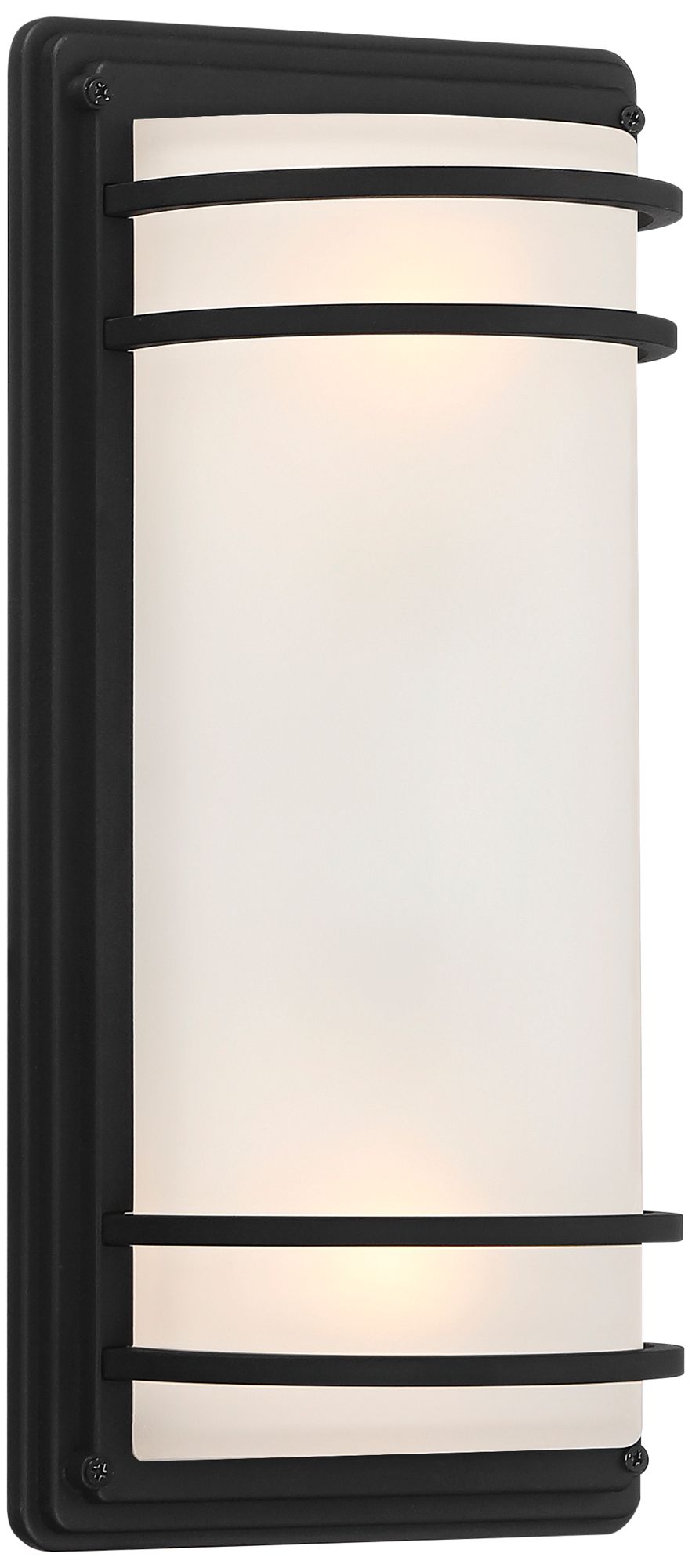 Image 4 Habitat 16" High Black and Opal Glass Wall Sconce more views