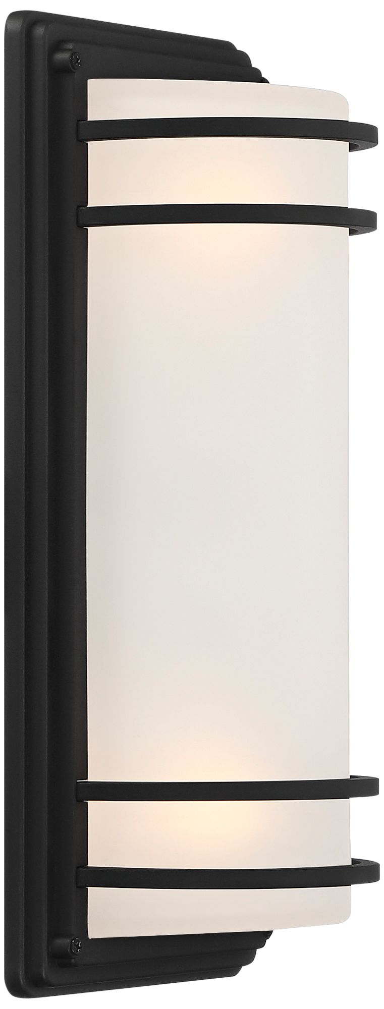 Image 5 Habitat 16" High Black and Opal Glass Wall Sconce more views