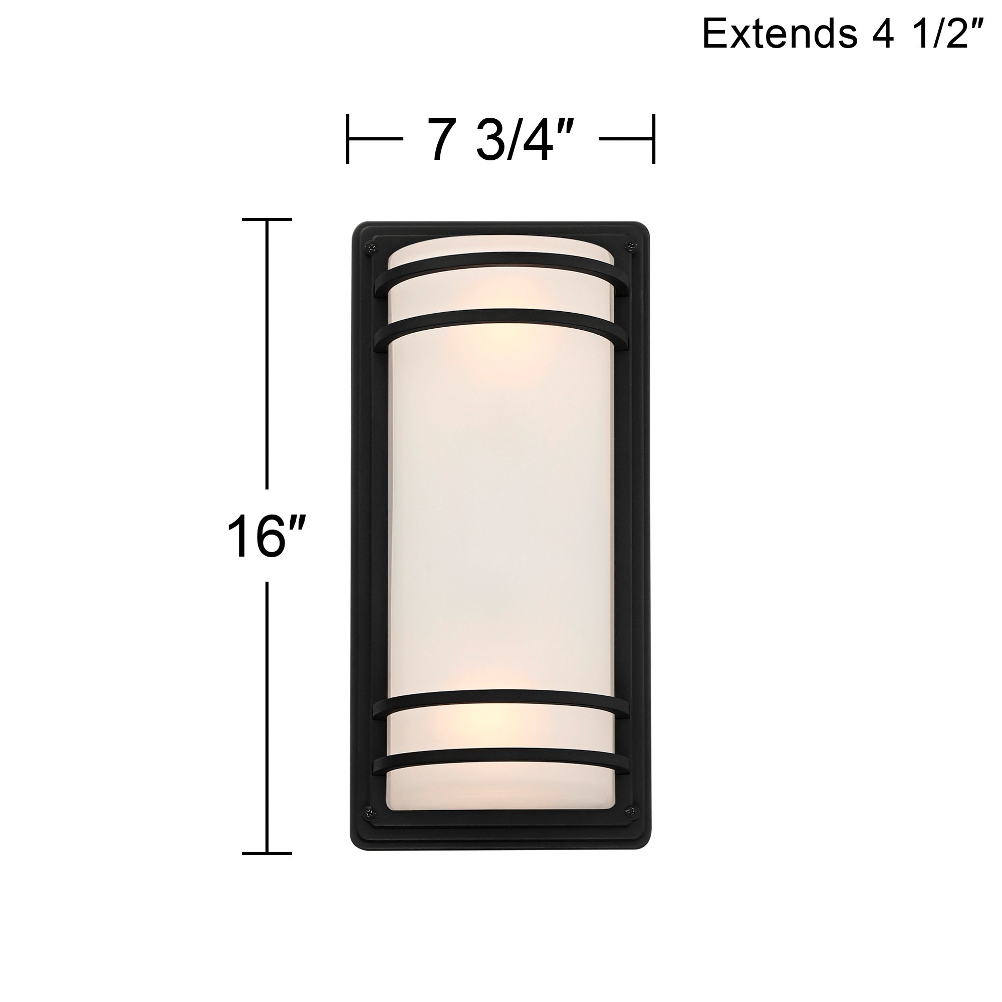 Image 7 Habitat 16" High Black and Opal Glass Wall Sconce more views