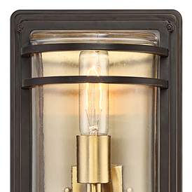 Image3 of Habitat 16" High Bronze and Brass 2-Light Wall Sconce more views