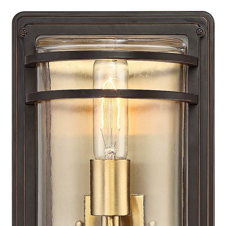Image 3 Habitat 16 inch High Bronze and Brass 2-Light Wall Sconce more views