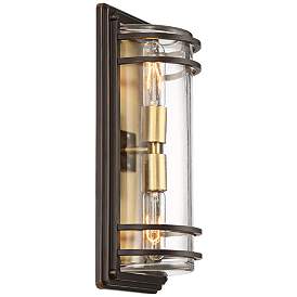 Image5 of Habitat 16" High Bronze and Brass 2-Light Wall Sconce more views