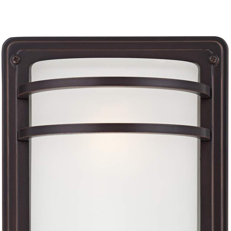 Image 3 Habitat 16" High Bronze and Opal Glass Modern Wall Sconce more views