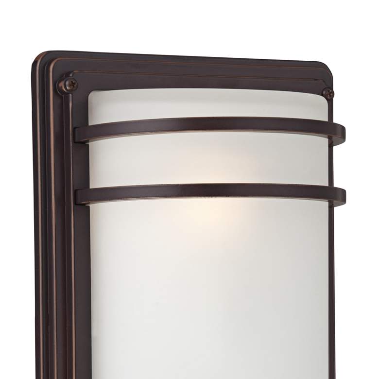 Image 2 Habitat 16 inch High Bronze and Opal Glass Outdoor Wall Light Set of 2 more views