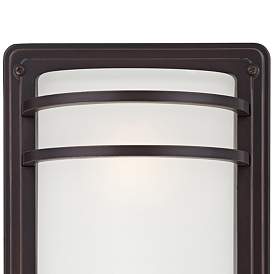 Image3 of Habitat 16" High Bronze and Opal Glass Outdoor Wall Light more views
