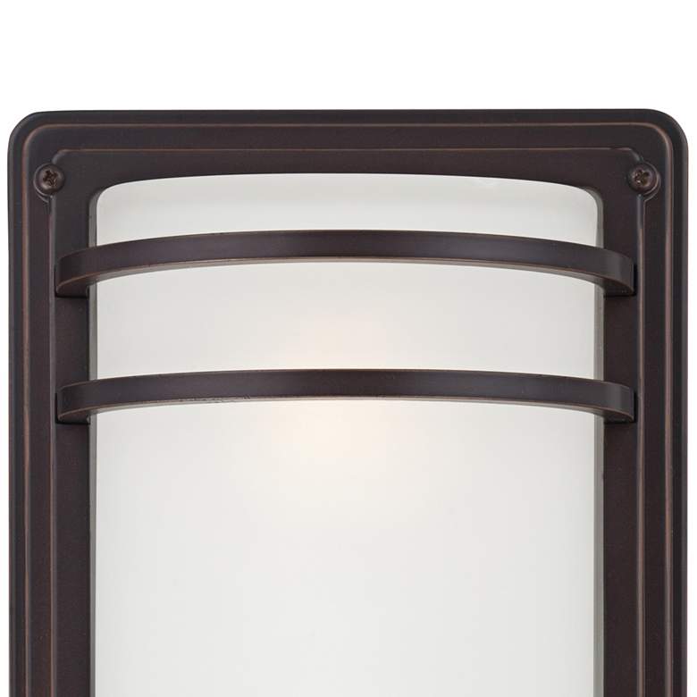 Image 3 Habitat 16" High Bronze and Opal Glass Outdoor Wall Light more views