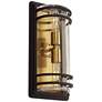 Habitat 16" High Mixed Metals Black and Brass Wall Sconce