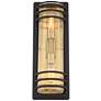 2_Habitat 21" Black and Brass 2-Light Outdoor Wall Light