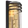3_Habitat 21" Black and Brass 2-Light Outdoor Wall Light more views