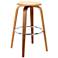 Habor 25" Cream Faux Leather Swivel Bar Stool