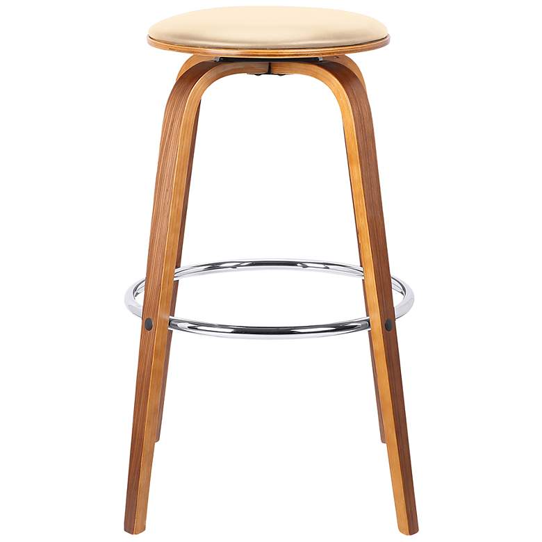Image 3 Habor 25" Cream Faux Leather Swivel Bar Stool more views