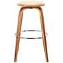 3_Habor 25" Cream Faux Leather Swivel Bar Stool more views