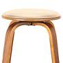 5_Habor 25" Cream Faux Leather Swivel Bar Stool more views