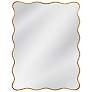Hadar Gold Leaf 38" x 50" Wavy Rectangular Wall Mirror