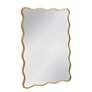 Hadar Gold Leaf 38" x 50" Wavy Rectangular Wall Mirror