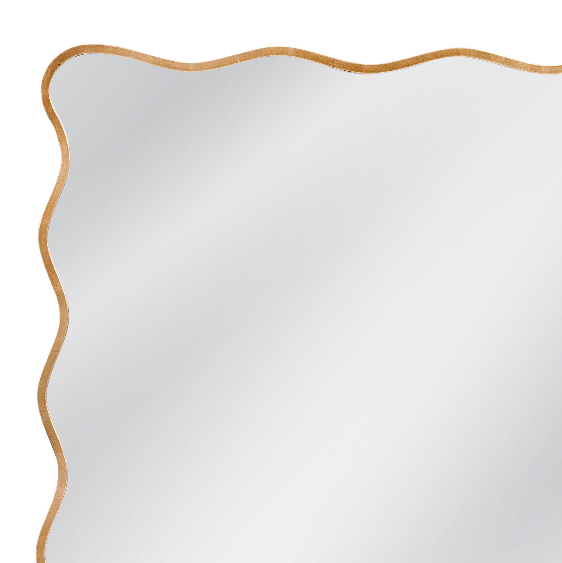 Image 3 Hadar Gold Leaf 38" x 50" Wavy Rectangular Wall Mirror more views