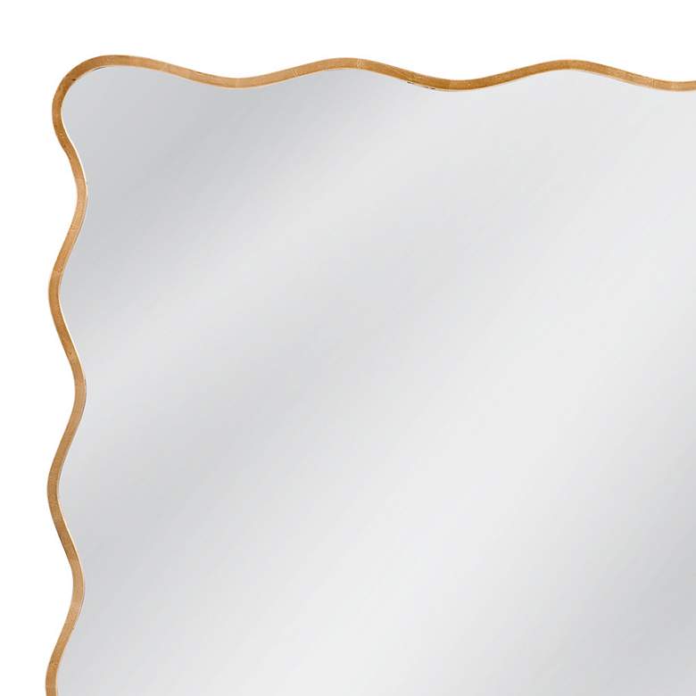 Image 3 Hadar Gold Leaf 38" x 50" Wavy Rectangular Wall Mirror more views