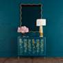 Hadar Gold Leaf 38" x 50" Wavy Rectangular Wall Mirror