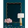 Hadar Gold Leaf 38" x 50" Wavy Rectangular Wall Mirror