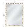 Hadar Gold Leaf 38" x 50" Wavy Rectangular Wall Mirror