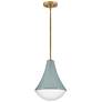 3_Haddie 11" Wide Seafoam Mini Pendant more views