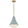 4_Haddie 11" Wide Seafoam Mini Pendant more views