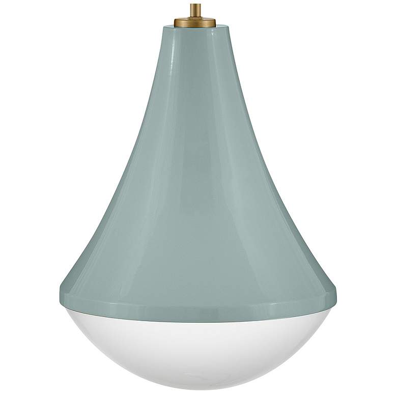 Image 6 Haddie 11" Wide Seafoam Mini Pendant more views