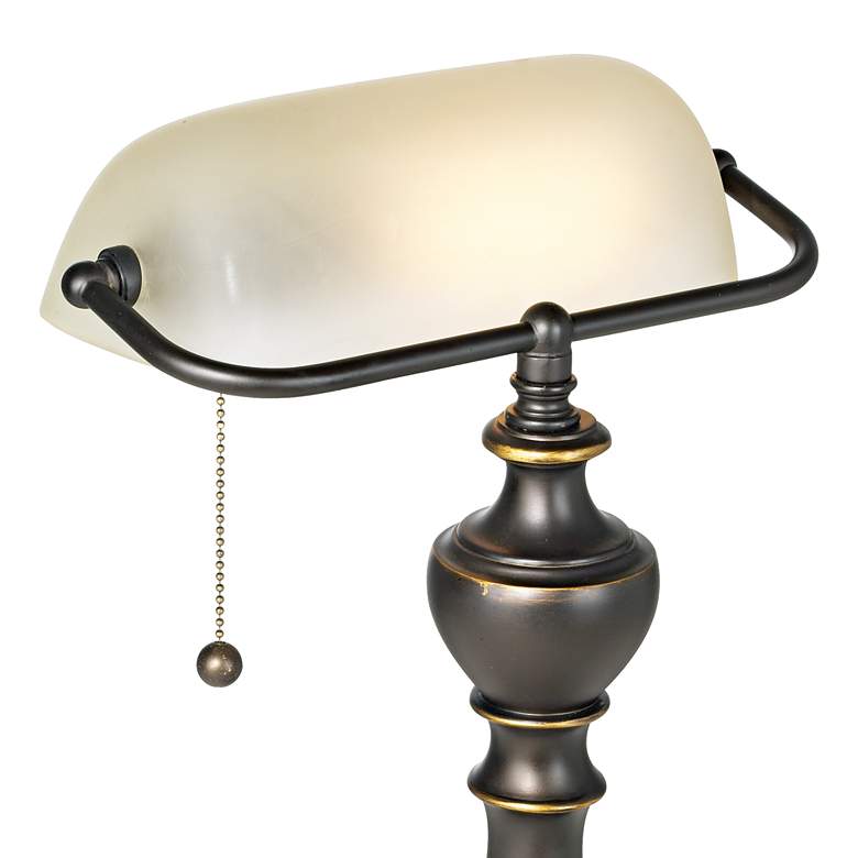 Haddington Alabaster Glass Pull Chain Desk Lamp more views