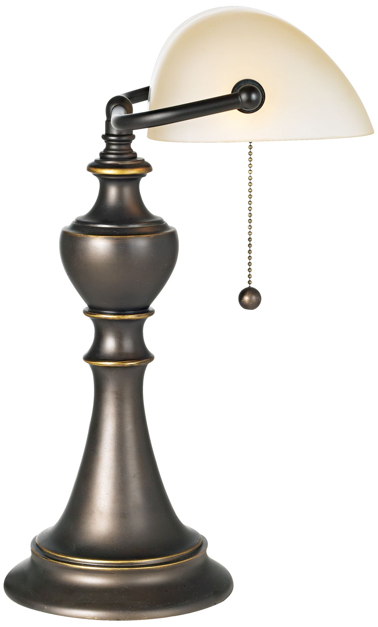 Haddington Alabaster Glass Pull Chain Desk Lamp 68924 Lamps Plus