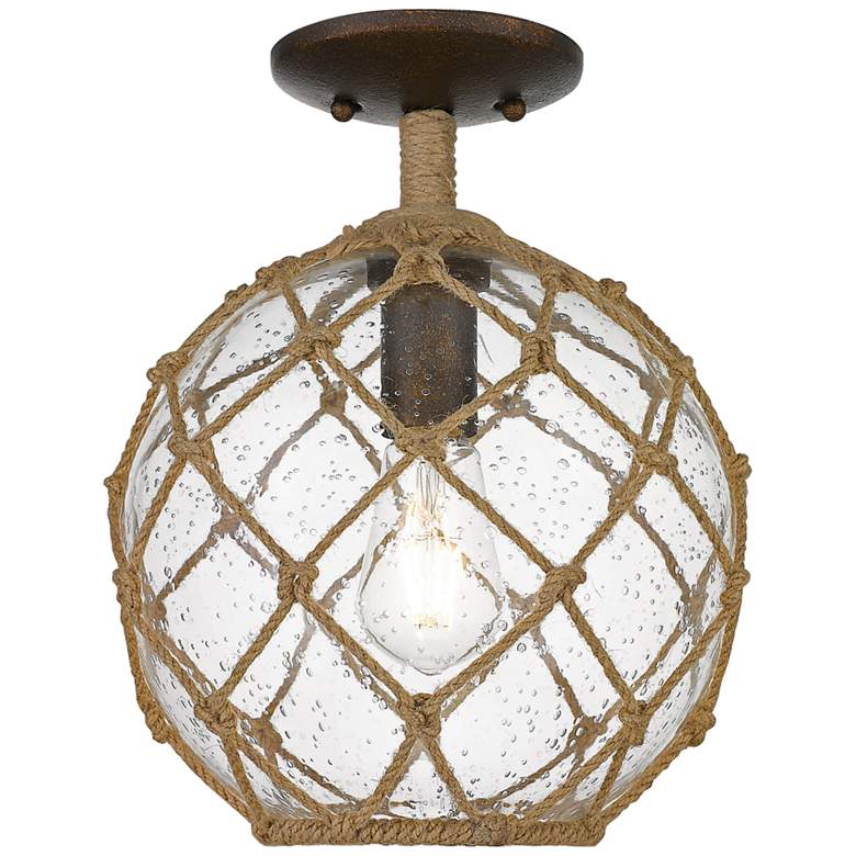 Image 5 Haddoc 10 inch Wide Burnished Chestnut Ceiling Light more views