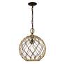 3_Haddoc 13 3/4" Wide Burnished Chestnut Pendant Light more views