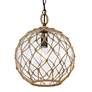4_Haddoc 13 3/4" Wide Burnished Chestnut Pendant Light more views