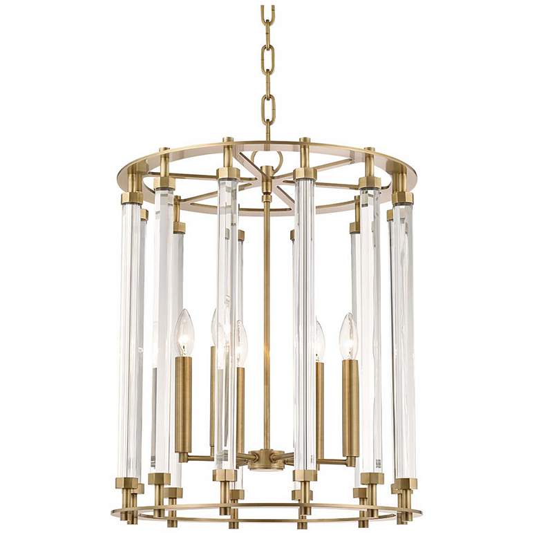 Image 1 Haddon 6 Light Pendant Aged Brass