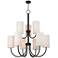 Haddonfield 42 1/2" English Bronze 9-Light Tiered Foyer Chandelier