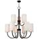 Haddonfield 42 1/2" English Bronze 9-Light Tiered Foyer Chandelier