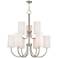 Haddonfield 42 1/2"W Brushed Nickel 9-Light Foyer Chandelier
