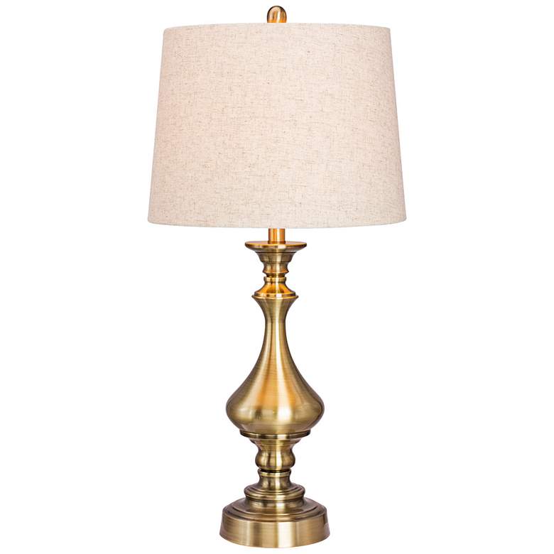 Image 1 Hader 30 1/2" High Traditional Antique Brass Metal Table Lamp