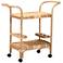 Hadia 37 1/4" Wide Natural Brown Rattan Wine Cart