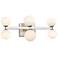 Hadleigh 6-Light Brushed Nickel Metal and Glass Wall Light