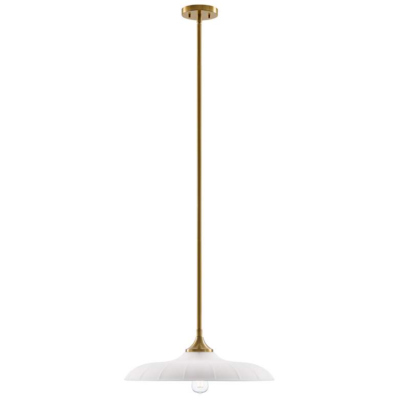 Image 1 Hadley 1-Light Pendant in Warm Brass