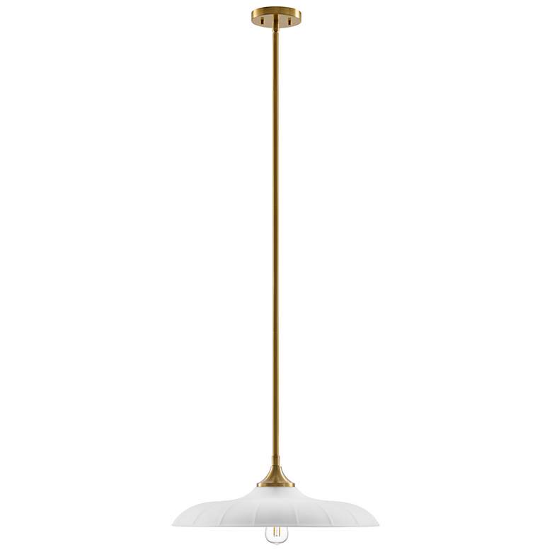 Image 2 Hadley 1-Light Pendant in Warm Brass more views