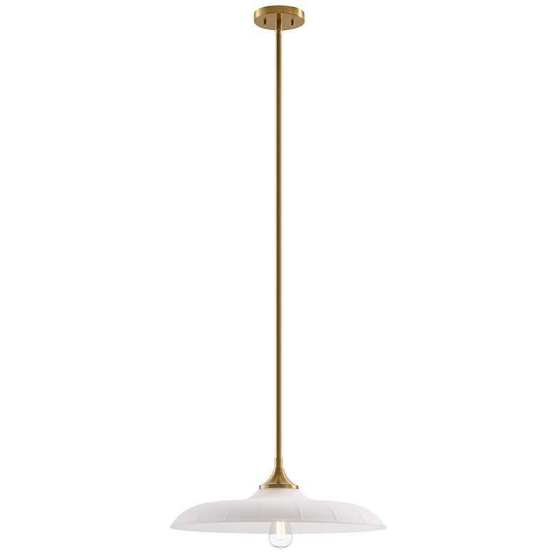 Image 3 Hadley 1-Light Pendant in Warm Brass more views