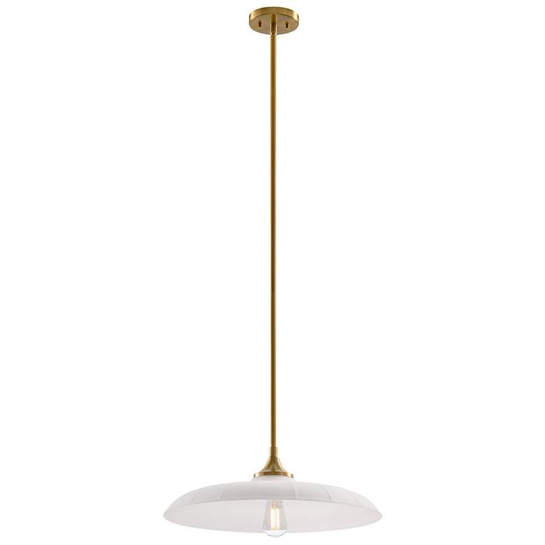 Image 4 Hadley 1-Light Pendant in Warm Brass more views