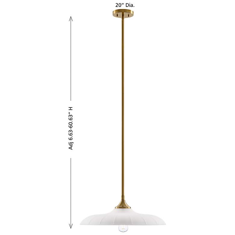 Image 5 Hadley 1-Light Pendant in Warm Brass more views
