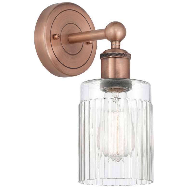 Image 1 Hadley 11.5"High Antique Copper Sconce With Clear Shade