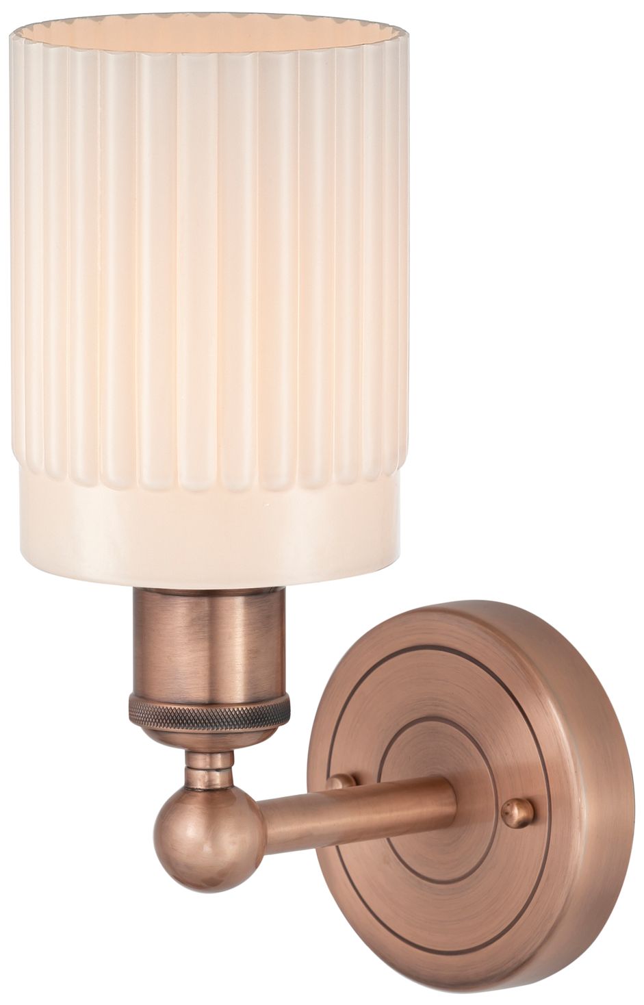 Image 2 Hadley 11.5"High Antique Copper Sconce With Matte White Shade more views