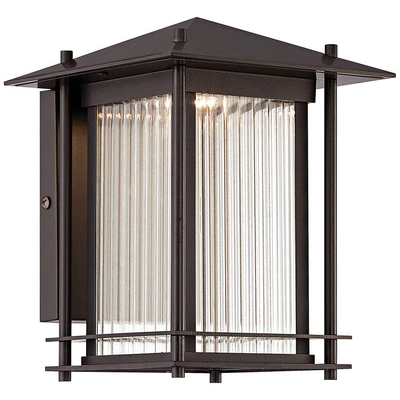 Image 1 Hadley 11 1/2" High Burnished Bronze LED Outdoor Wall Light