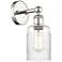 Hadley 11 1/4" High Polished Nickel with Clear Glass Sconce