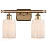 1_Hadley 11"H Brushed Brass 2-Light Wall Sconce w/ White Glass